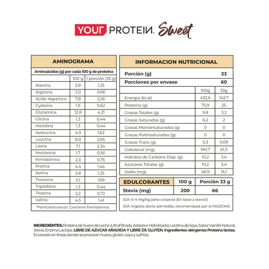 YOUR PROTEIN WHEY SWEET VAINILLA